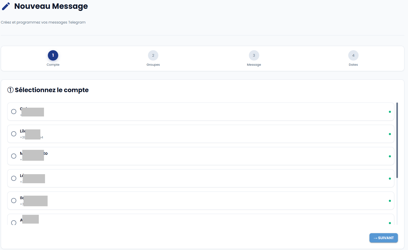 Étape 1 - Configuration